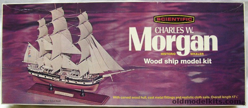 Scientific 1/72 Charles W. Morgan Whaler - 17.5 Inch Long Wood and Metal Ship Kit With Cloth Sails, 183 plastic model kit